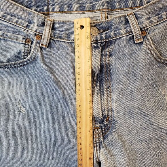 Levis Jeans Mens 32x30* Blue 550 Relaxed Straight American Light Wash Denim Jean - Picture 7 of 16